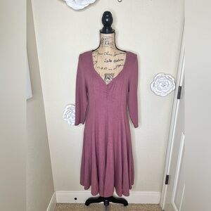 Torrid Super Soft Plush Fluted Mini Rose Mauve Dress NWT Size 1X